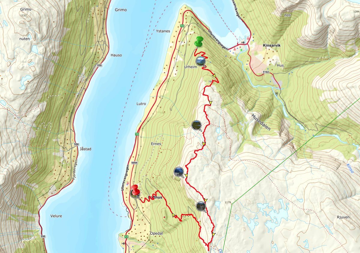 LocaToWeb GPS tracker map of Dronningstien