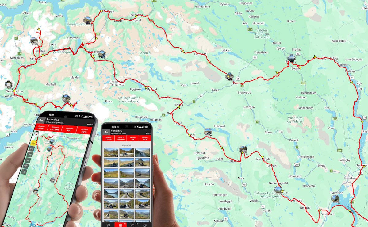 Gravel ride with R1250GS - Map of completed route