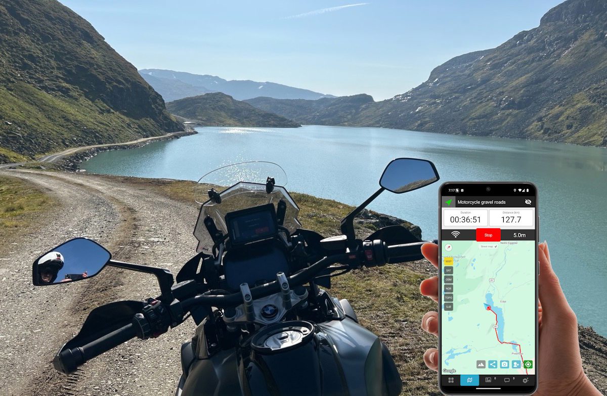 Gravel riding with R1250GS in Norway - Navigating with LocaToWeb
